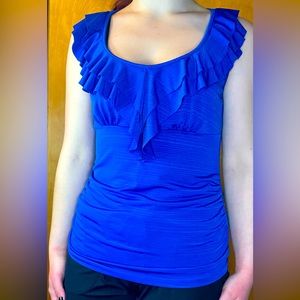 Blue ruffle tank top from heartsoul, size L in juniors